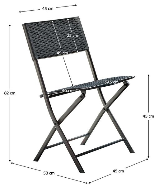Vrtni set Farok 210987 (crna) (za 2 osobe)