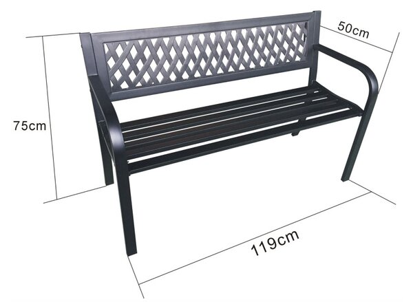 Vrtna klupa Kampa (crna)