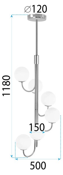 Lampa Viseća APP1585-6CP Gold