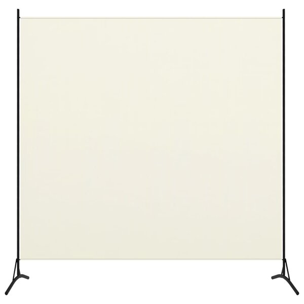 VidaXL Sobna pregrada s 1 panelom krem-bijela 175 x 180 cm