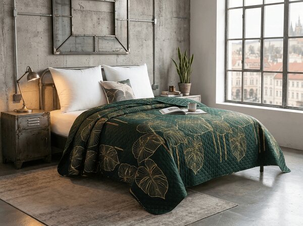 Prekrivač za krevet VENECIA tamnozeleni Dimenzije: 170 x 210 cm