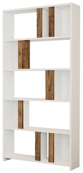 Regal Limba (bijela + drvo oraha)
