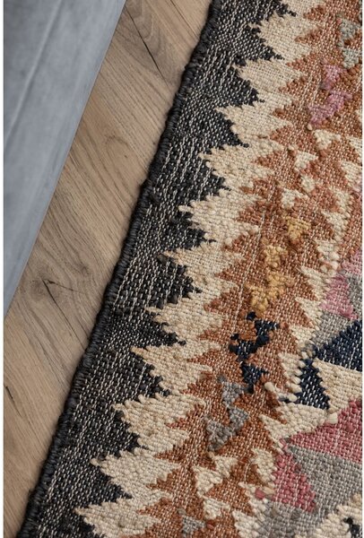 Sivi ručno rađen juten tepih 80x150 cm Roya Parsa – Elle Decoration
