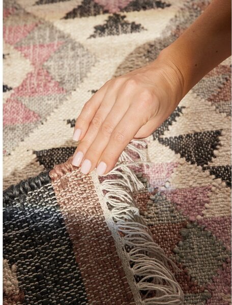Sivi ručno rađen juten tepih 80x150 cm Roya Parsa – Elle Decoration
