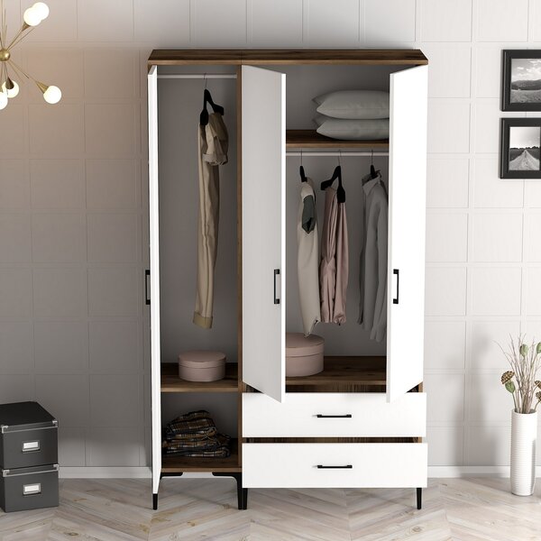Zondo.hr Ormar za garderobu Kiara PT (orah + bijela). Akcija -30%. 1088433