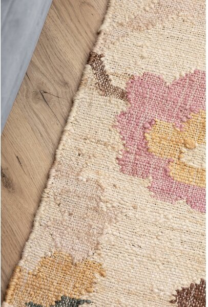 Krem ručno rađen juten tepih 200x300 cm Roya Violette – Elle Decoration