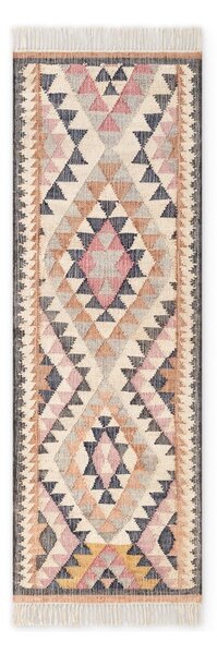 Siva ručno rađena jutena staza 80x200 cm Roya Parsa – Elle Decoration