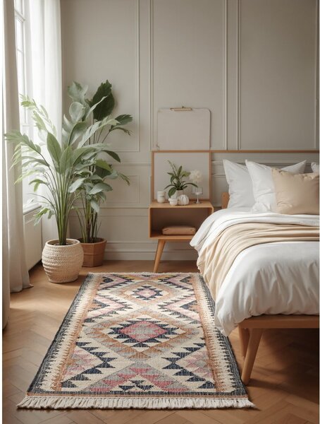 Siva ručno rađena jutena staza 80x200 cm Roya Parsa – Elle Decoration