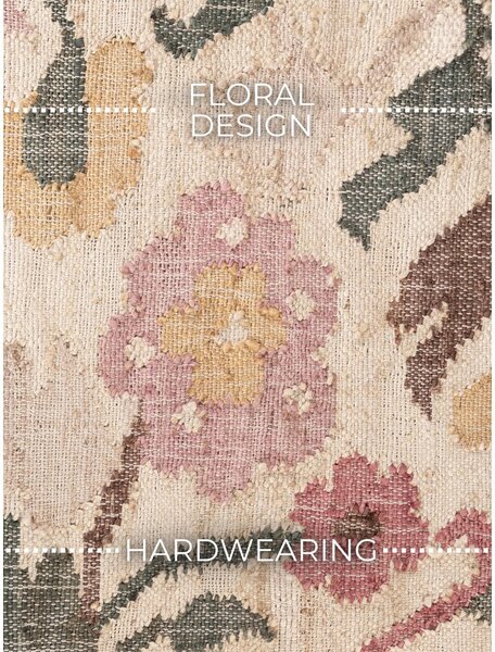 Krem ručno rađena jutena staza 80x200 cm Roya Violette – Elle Decoration