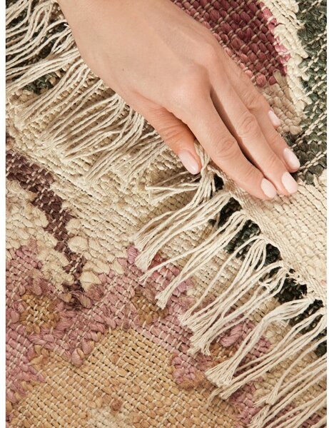 Krem ručno rađena jutena staza 80x200 cm Roya Violette – Elle Decoration