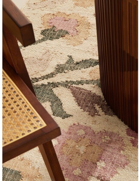 Krem ručno rađena jutena staza 80x200 cm Roya Violette – Elle Decoration