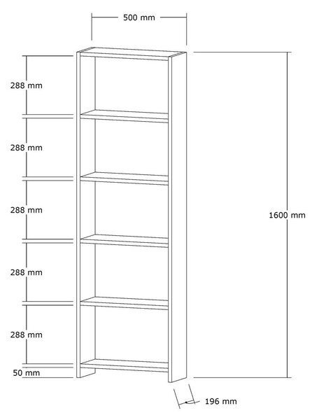Zondo.hr Regal Lavuto 1 (hrast). Akcija -31%. 1092794
