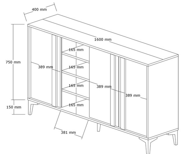 Zondo.hr Ormarić Dorry (atlantska borovina + antracit). Akcija -33%. 1088895