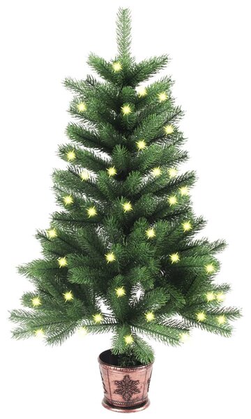 VidaXL Umjetno božićno drvce s LED svjetlima 90 cm zeleno