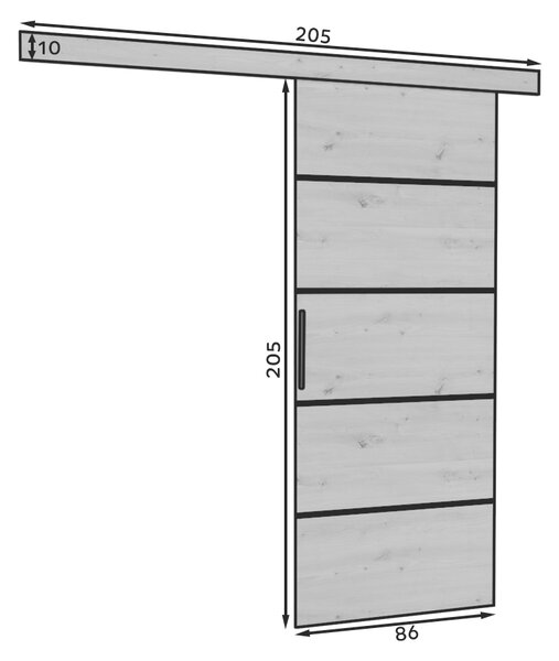 Zondo.hr Klizna vrata 86 cm. Akcija -10%. 1089757