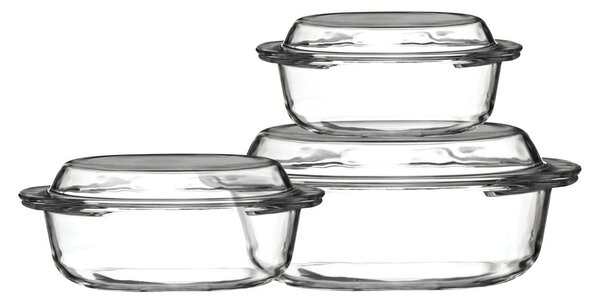 Staklene posude za pečenje u setu 3 kom 21x24 cm Ovenlove – Premier Housewares
