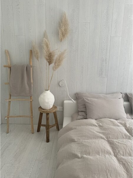 Bež posteljina za krevet za jednu osobu od muslina 135x200 cm Plain Muslin – Butter Kings