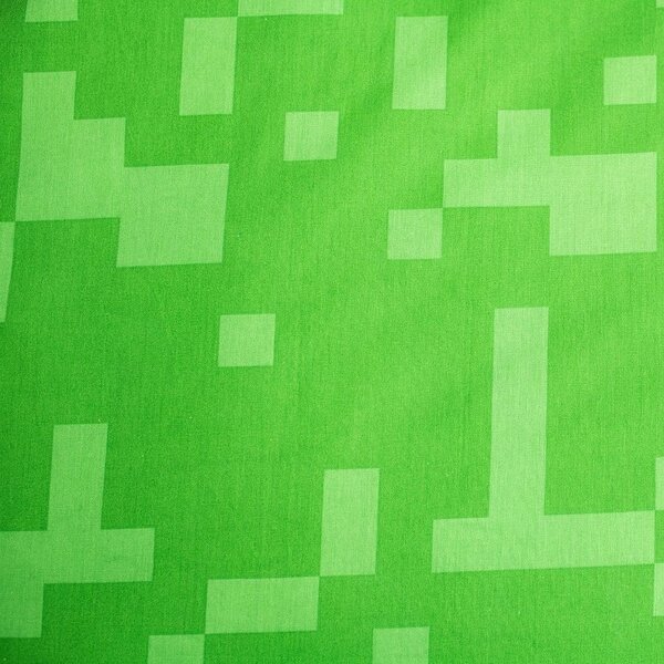 Zelena/plava pamučna dječja posteljina za krevet za jednu osobu 140x200 cm Minecraft "Sssleep Tight" – Jerry Fabrics