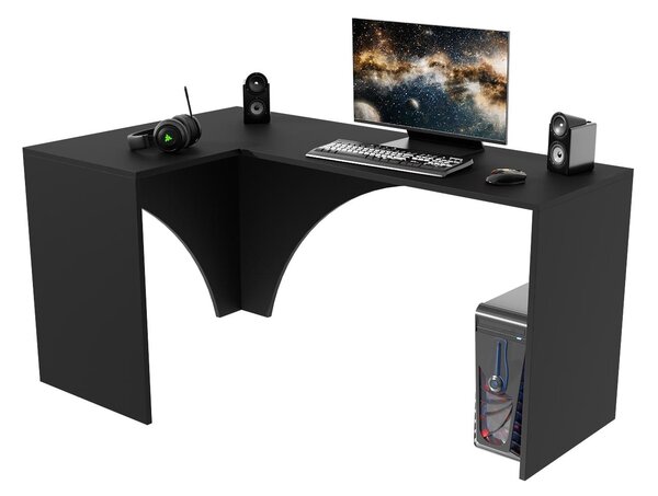 Kutni PC stolićić Uhlominn (crna)