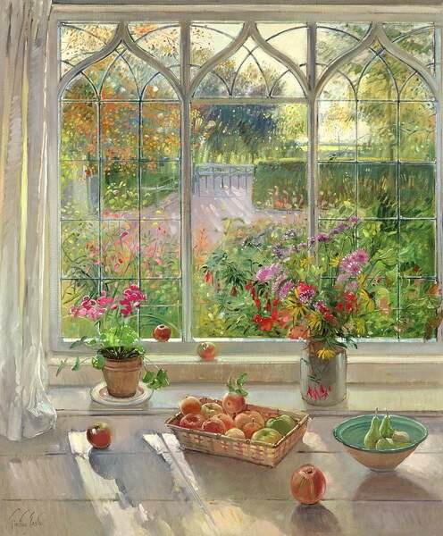 Timothy Easton - Reprodukcija Autumn Fruit and Flowers, 2001, (35 x 40 cm)