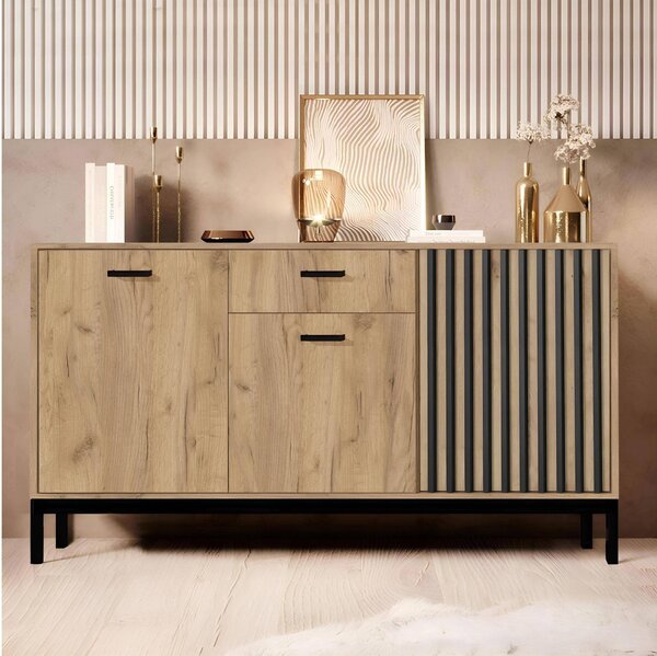 Zondo.hr Komoda Lamello KM1 (hrast craft + crna). 1092413