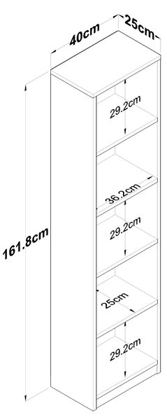 Zondo.hr Regal Tedene 3 (antracit). Akcija -30%. 1092859