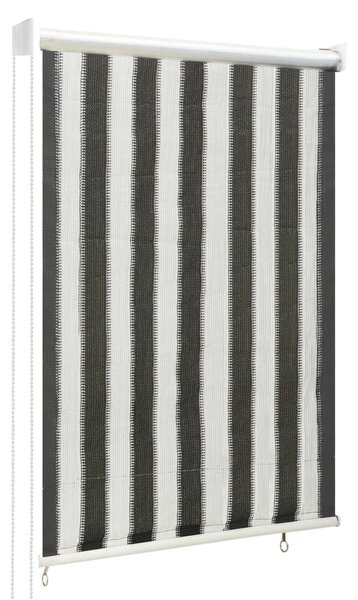 VidaXL 312680 Outdoor Roller Blind 80x140 cm Anthracite and White Stripe