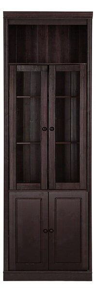 Smeđa vitrina od masivnog bora 74x223 cm Anita – Støraa