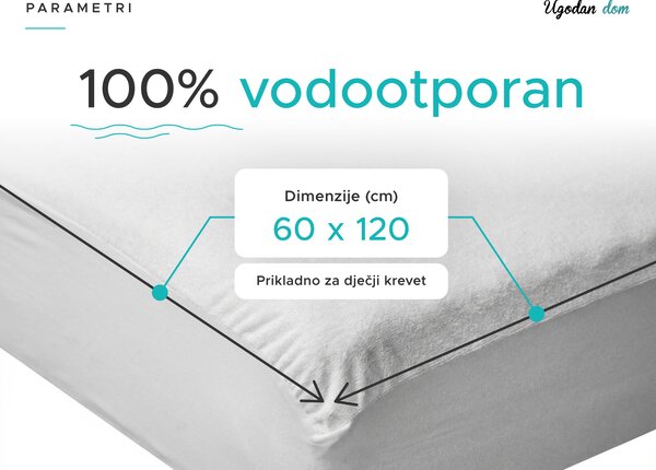 Nepropusni frotirni zaštitnik madraca GUARD 60 x 120 cm