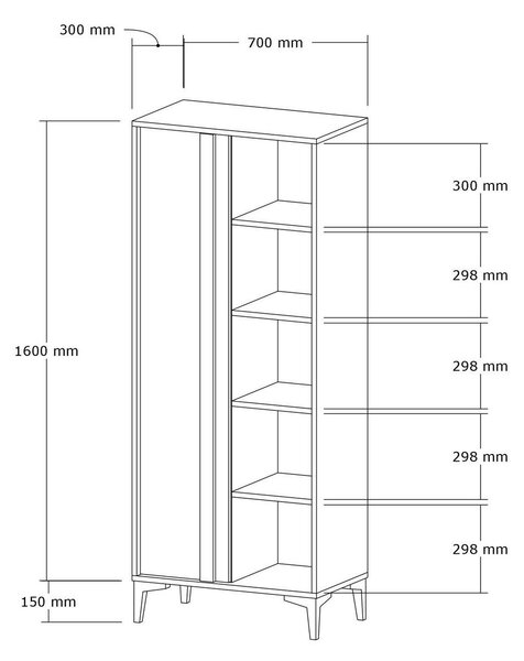 Zondo.hr Regal Mobube (atlantski bor + antracit). Akcija -33%. 1093015