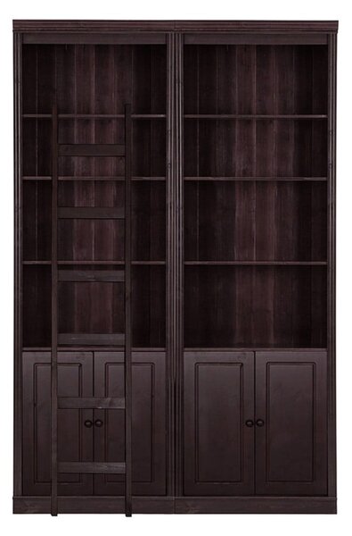 Smeđa biblioteka od masivnog bora 148x223 cm Anita – Støraa