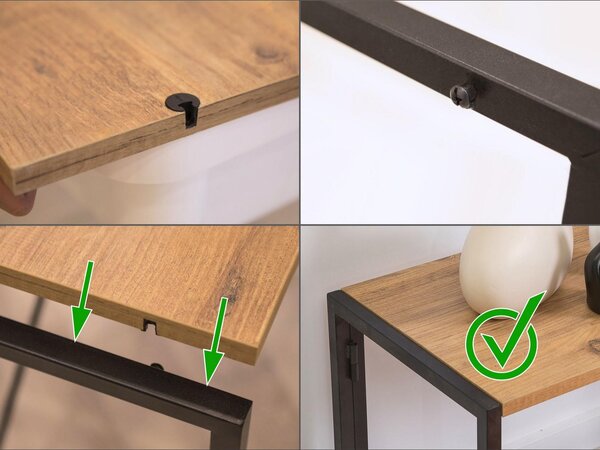 Zondo.hr TV stolić Punale (atlantski bor + crna). Akcija -33%. 1095150