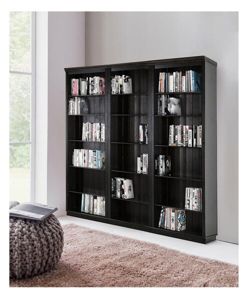 Smeđa biblioteka od masivnog bora 222x223 cm Anita – Støraa