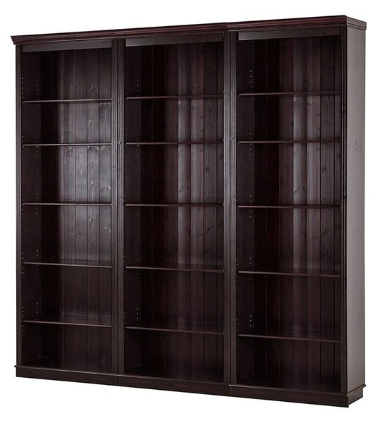 Smeđa biblioteka od masivnog bora 222x223 cm Anita – Støraa