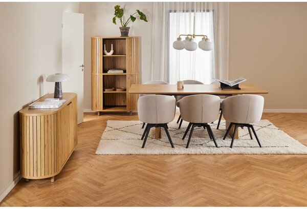 Komoda u dekoru hrasta u prirodnoj boji 160x80x45 cm Colima – Actona