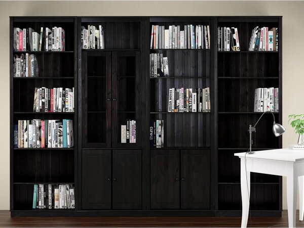 Smeđa biblioteka od masivnog bora 296x223 cm Anita – Støraa