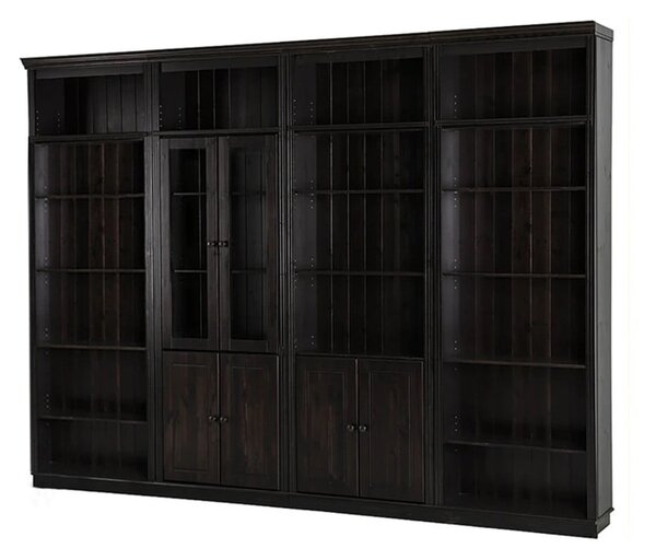 Smeđa biblioteka od masivnog bora 296x223 cm Anita – Støraa