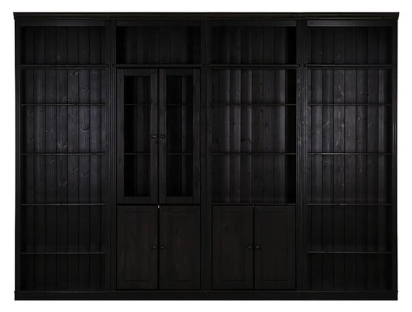 Smeđa biblioteka od masivnog bora 296x223 cm Anita – Støraa