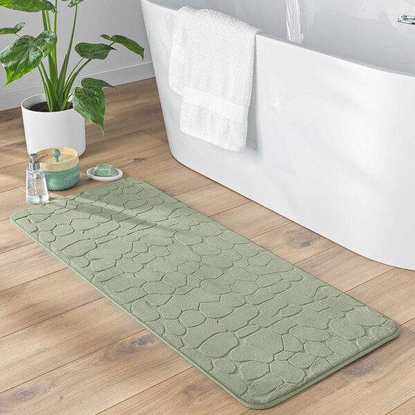 Zelena kupaonska prostirka 50x120 cm Ricochet – douceur d'intérieur