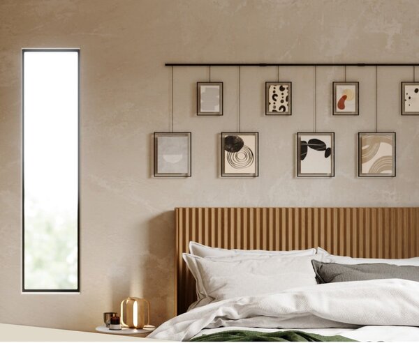 Crni metalni viseći okviri u setu 9 kom 223x77,5 cm Exhibit – Umbra
