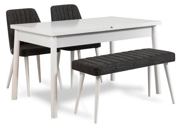 Zondo.hr Blagovaonski set Vlasta 4 (bijela + antracit) (za 4 osobe). Akcija -30%. 1093787