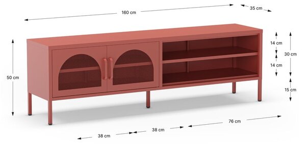 Ciglasta TV komoda 160x50 cm Diora – Marckeric