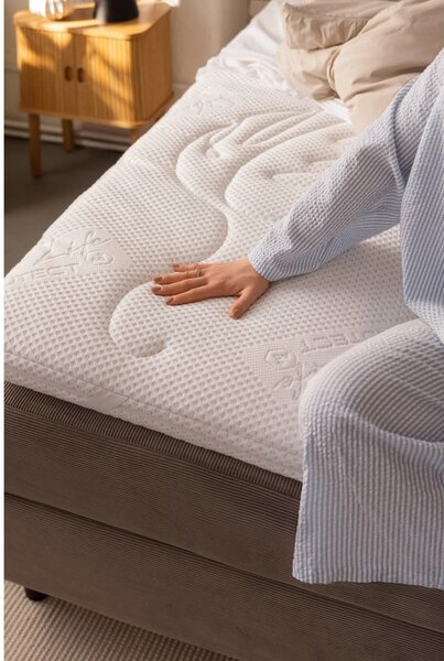 Plavi boxspring krevet s prostorom za odlaganje 160x200 cm Elva Bold – Bonami Selection