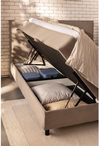 Plavi boxspring krevet s prostorom za odlaganje 160x200 cm Elva Bold – Bonami Selection