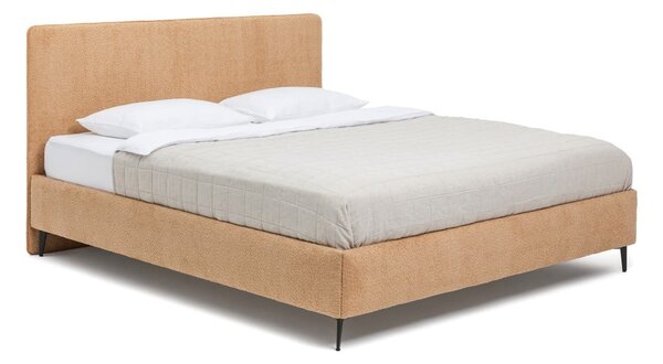 Senf žuti tapecirani bračni krevet s podnicom 180x200 cm Noira Slim – Bonami Selection