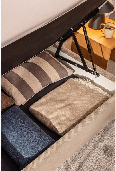 Plavi boxspring krevet s prostorom za odlaganje 160x200 cm Elva Bold – Bonami Selection