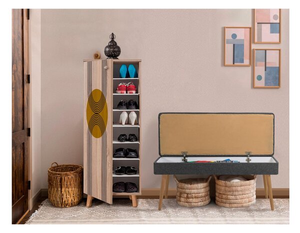 Zondo.hr Set za predsoblje Beside 21 (hrast sonoma + antracit). Akcija -32%. 1093985