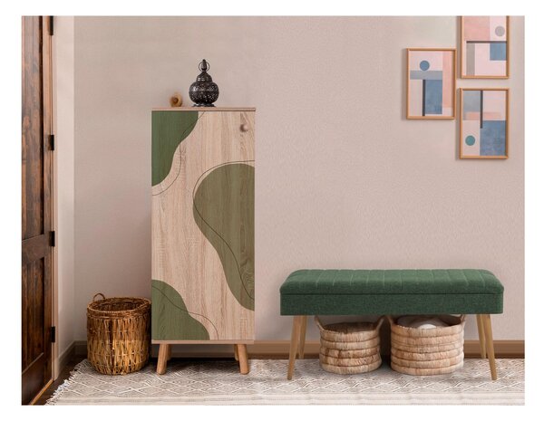 Zondo.hr Set za predsoblje Beside 24 (hrast sonoma + zelena). Akcija -32%. 1093988
