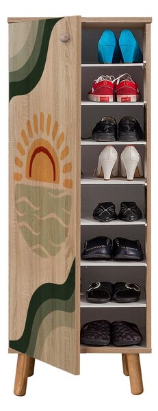Zondo.hr Set za predsoblje Beside 30 (hrast sonoma + zelena). Akcija -32%. 1093994