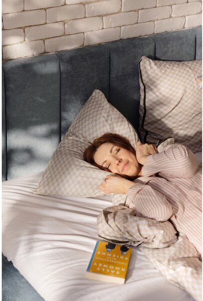 Plavi boxspring krevet 160x200 cm Olia Bold Line – Bonami Selection